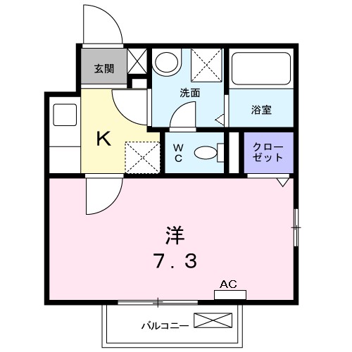 エスポワメゾンⅡ 201号室 間取り