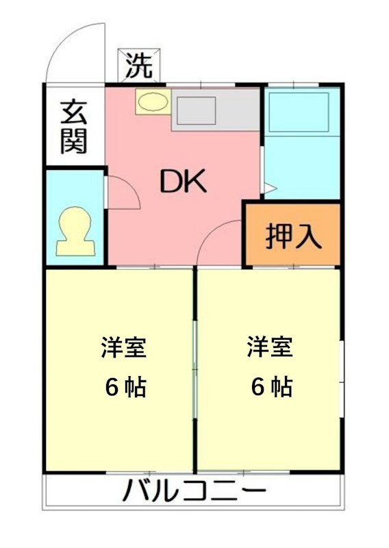 清水ハイツ 201号室 間取り