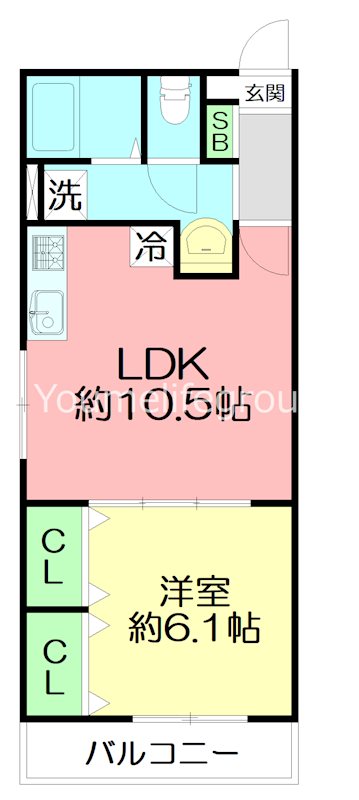 メゾントレゾア　ドゥズィエム  201号室 間取り