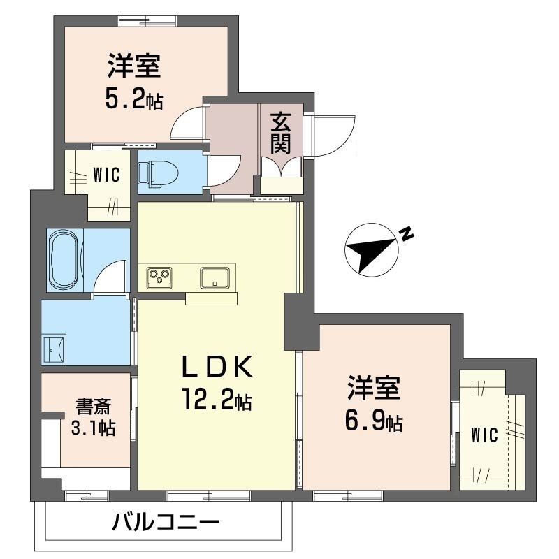 シャーメゾン湘南松が丘　Ⅰ 202号室 間取り