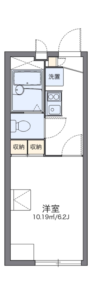 レオパレスヒルズ島台 101号室 間取り