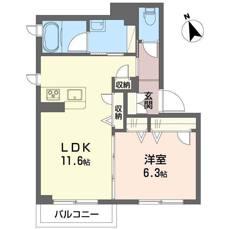 ボヌール湘南 202号室 間取り