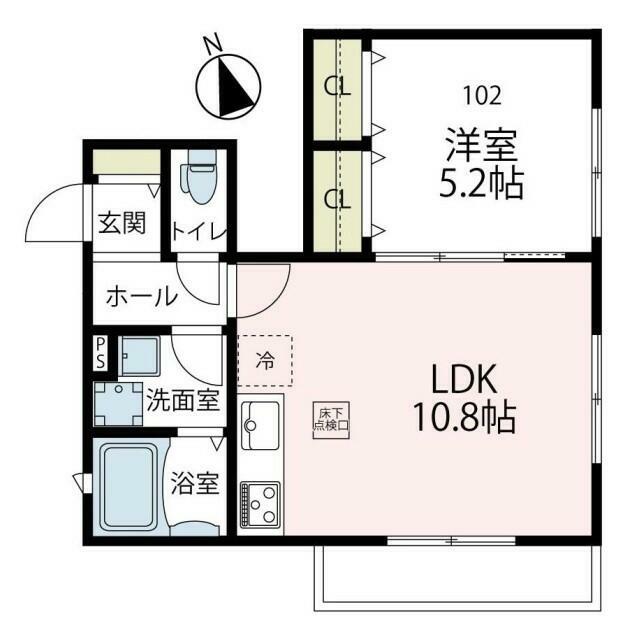 Ｄ・セゾン 102号室 間取り