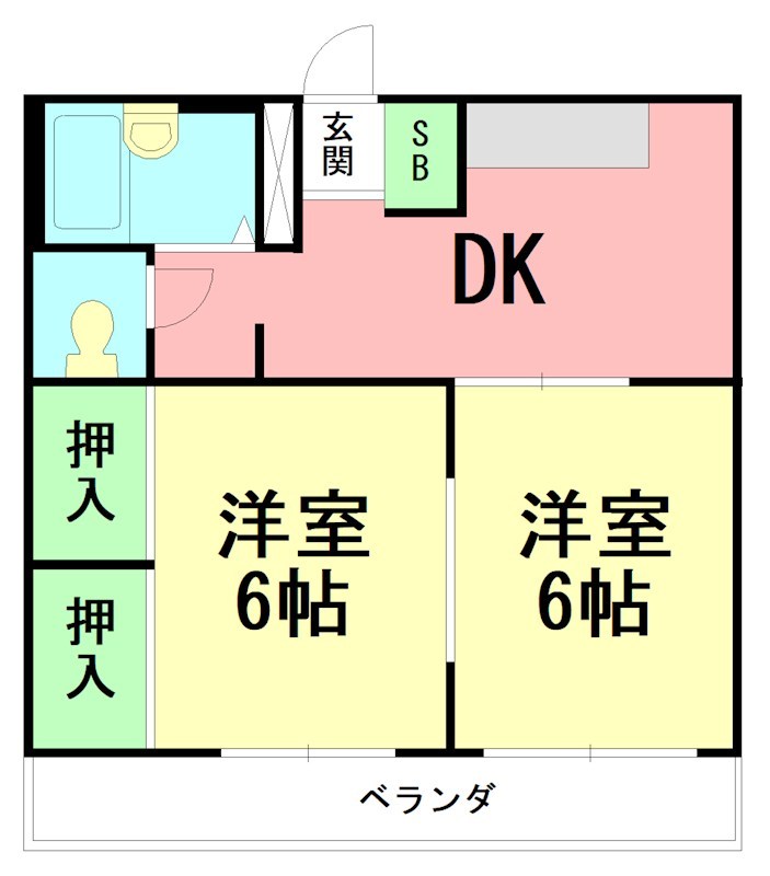 J&F立野 202号室 間取り