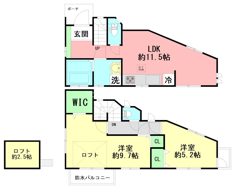 浜竹一丁目貸家 間取り
