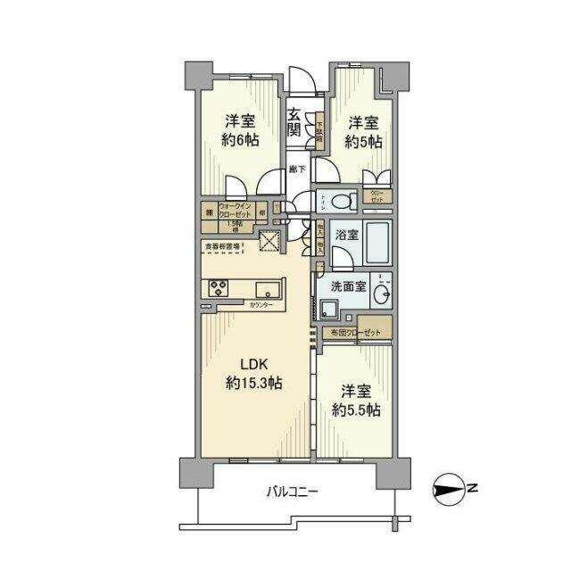 パークホームズＬａＬａ湘南平塚 627号室 間取り