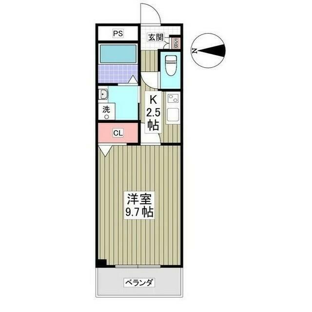 ベルフロースト 102号室 間取り
