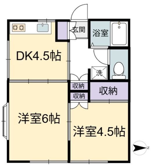 リバービュー 101号室 間取り