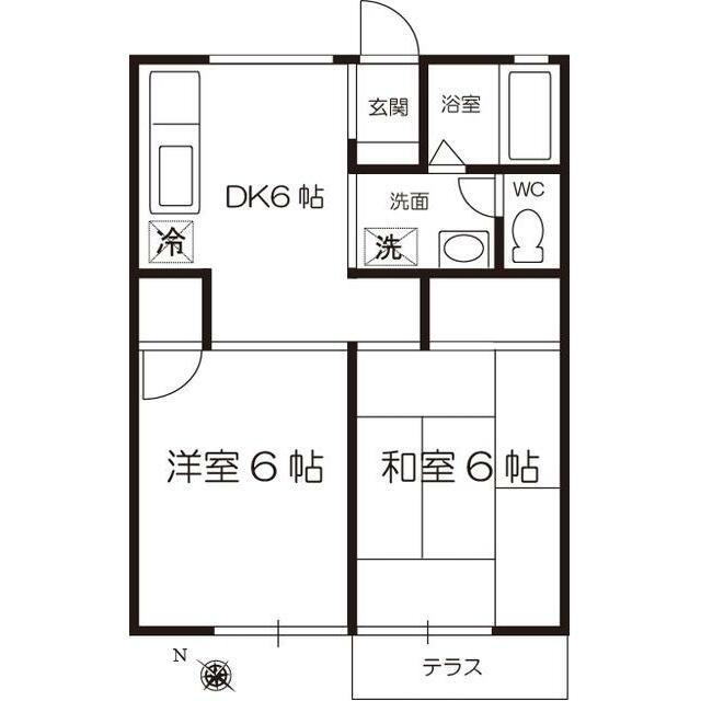 リーベハイツ 105号室 間取り