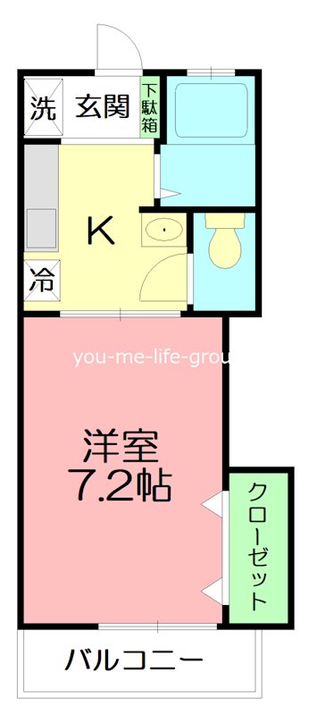 ウィンズパル 102号室 間取り