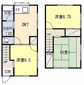 宮代テラスハウスⅠ   Ａ号室 間取り