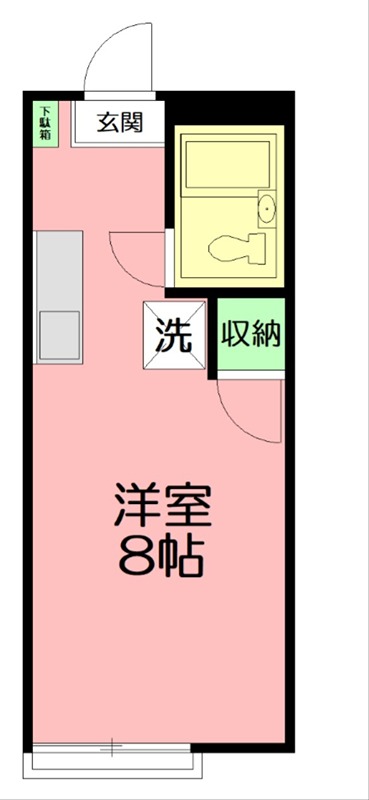 山仁ハイツ 202号室 間取り
