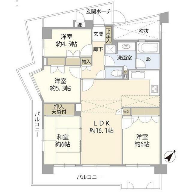 藤沢鵠沼ホームズ（０２１０８０） 204号室 間取り