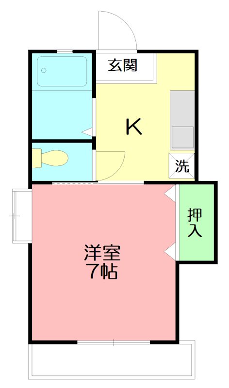 サンエコー 106号室 間取り