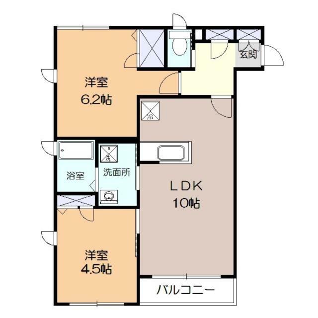 ハイツプラムウッズⅢ 203号室 間取り