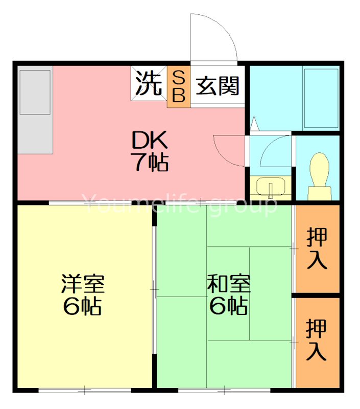 第2根岸ハイツ 106号室 間取り