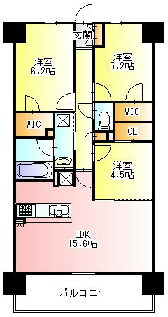 サンクレイドル伊勢原レジデンス　Ｂｌｏｏｍ　Ｃｏｕｒｔ 1406号室 間取り