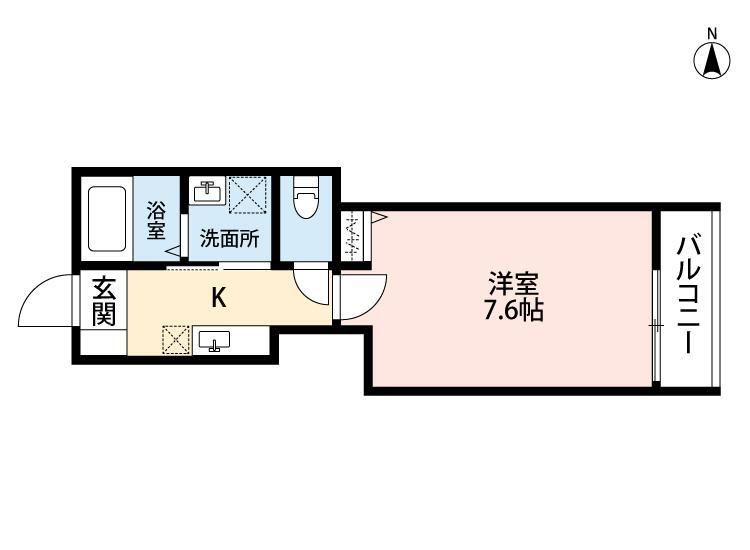 ルミエールいずみ中央 203号室 間取り