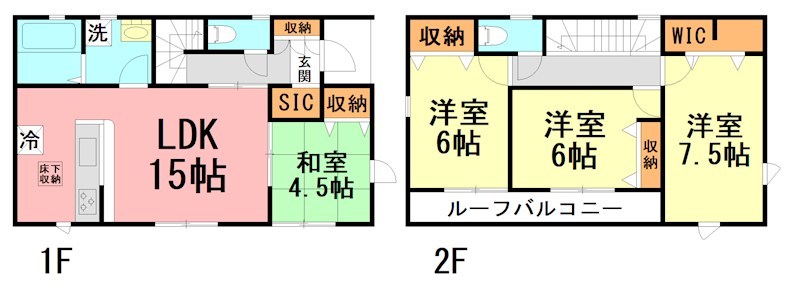 リナージュ開成町吉田島０１ 間取り