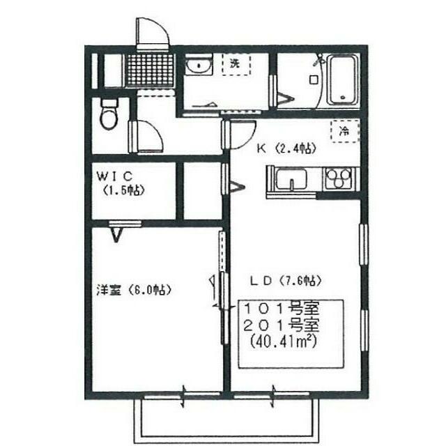 SUN CASA 101号室 間取り