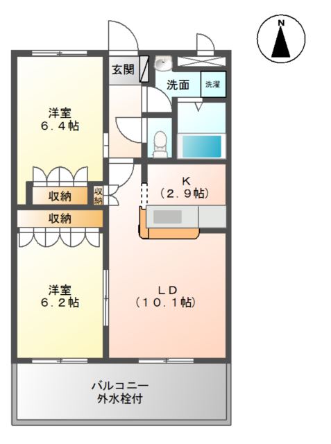 サンシャイン.Ａ.江藤 間取り
