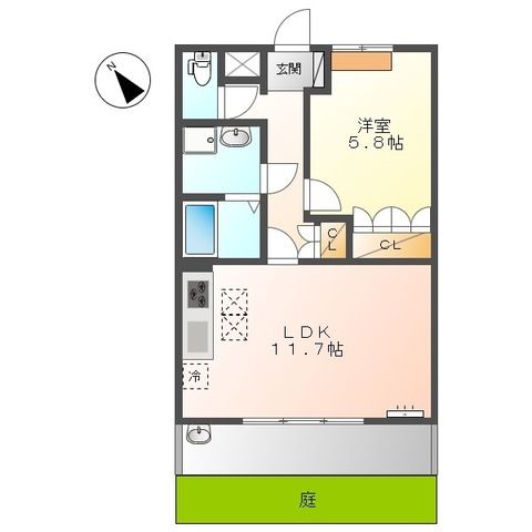 ｍａｉｓｏｎ泉 103号室 間取り