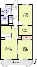 ソレイユ 502号室 間取り