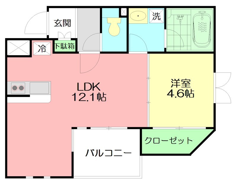 ジェンティール 201号室 間取り