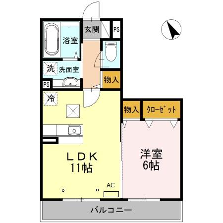 パークサイドレジデンス湘南 102号室 間取り