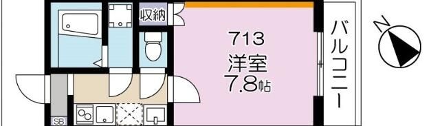 ベル・ラフィーネ 713号室 間取り