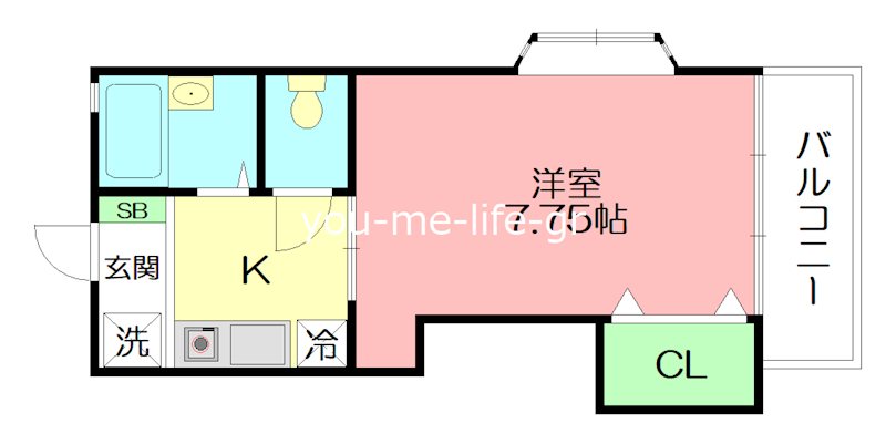オールージュ 106号室 間取り