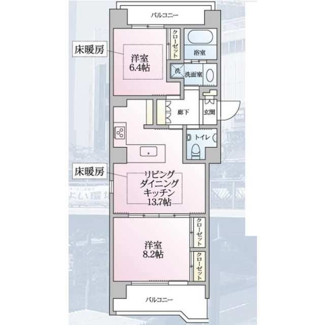 ユニバーサル南藤沢タワー 904号室 間取り