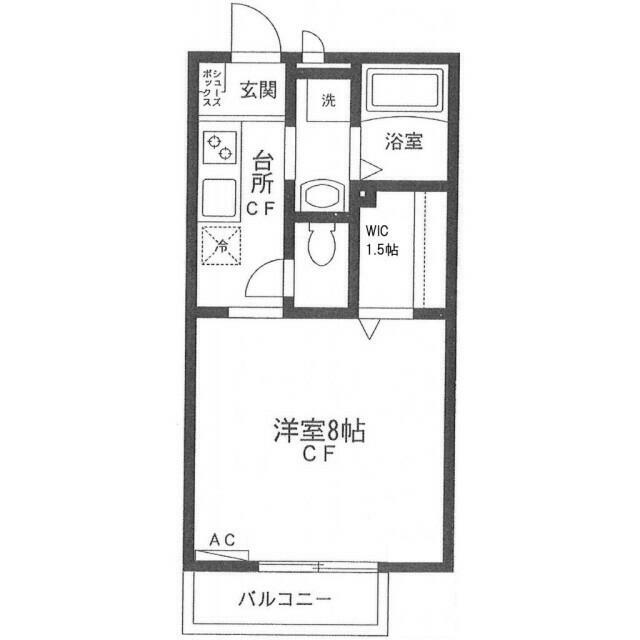 ワンズ イースト 201号室 間取り