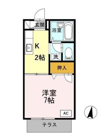 エーデルハイム Ⅰ 103号室 間取り