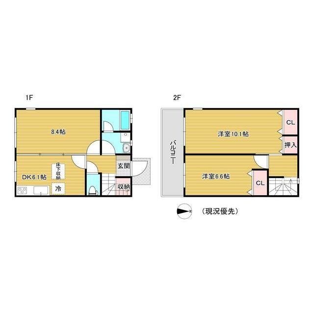 東海岸ハウス 西側号室 間取り