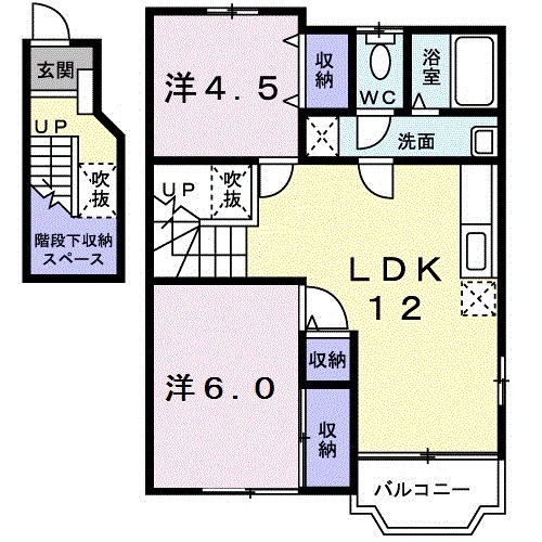 ミルキーウェイ 201号室 間取り