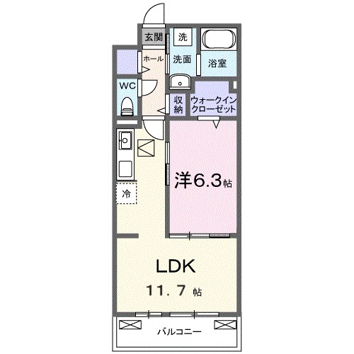 ブライトリーフ 103号室 間取り