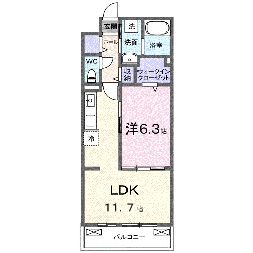 ブライトリーフ 203号室 間取り