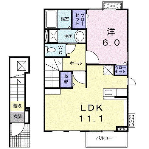 フレグランス壱番館 203号室 間取り