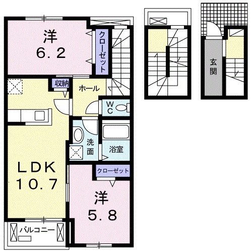 エストレイヤ湘南 301号室 間取り