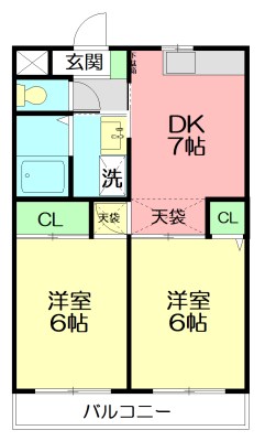 シティパル戸塚Ⅲ 403号室 間取り