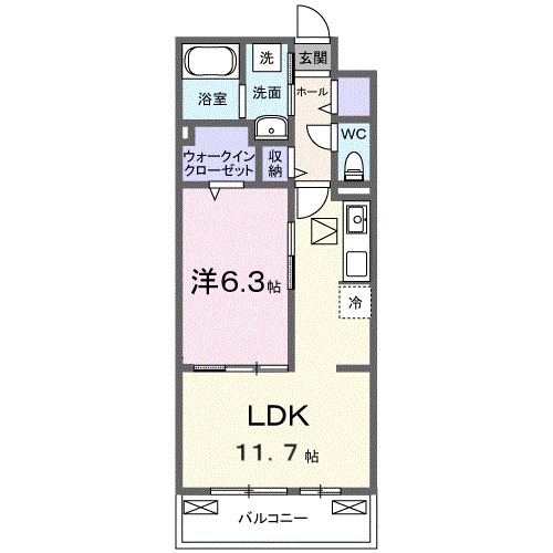ブライトリーフ 102号室 間取り