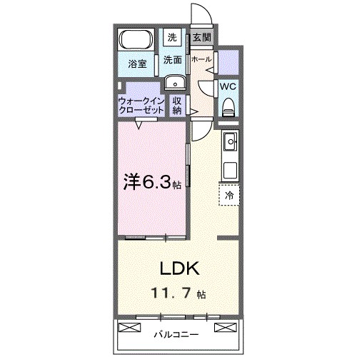ブライトリーフ 202号室 間取り
