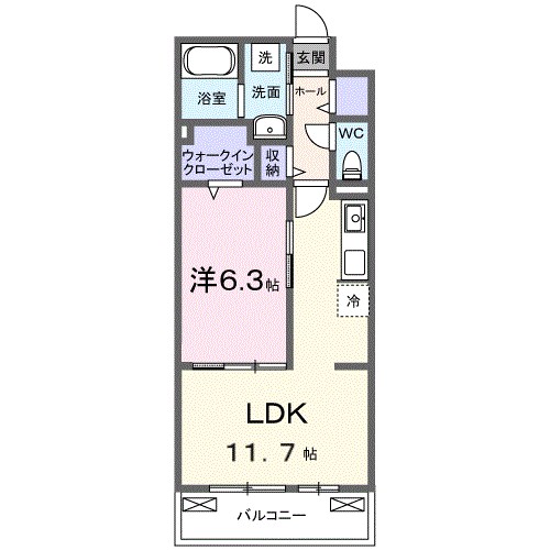ブライトリーフ 302号室 間取り