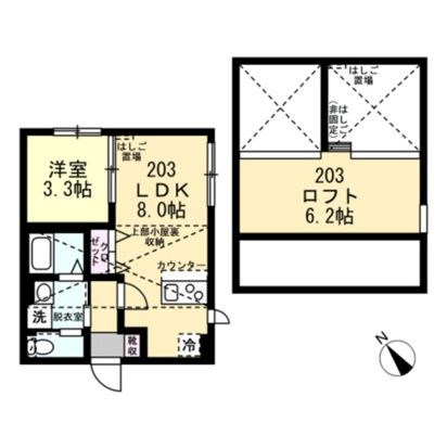 アクアリーヴ東海岸 203号室 間取り