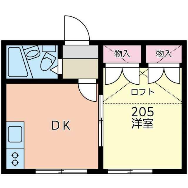 Du Castle M 205号室 間取り