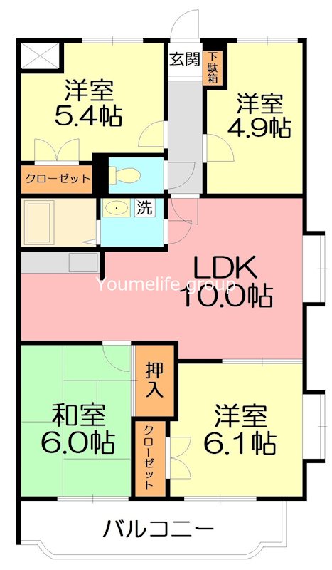 ウィスタリアⅡ 304号室 間取り