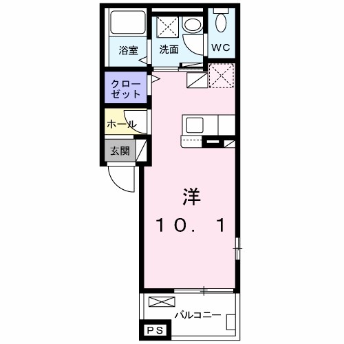 ロワゾブルー 302号室 間取り