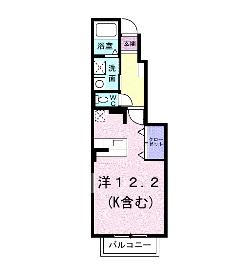 アイリス 104号室 間取り