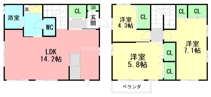 譲原貸家 間取り